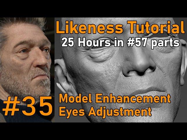 Likeness Tutorial   PART 35   Model enhancement and adjusting the eyes