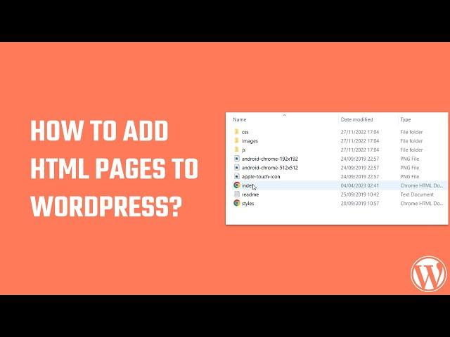 How to add HTML pages to WordPress? #WordPress 64