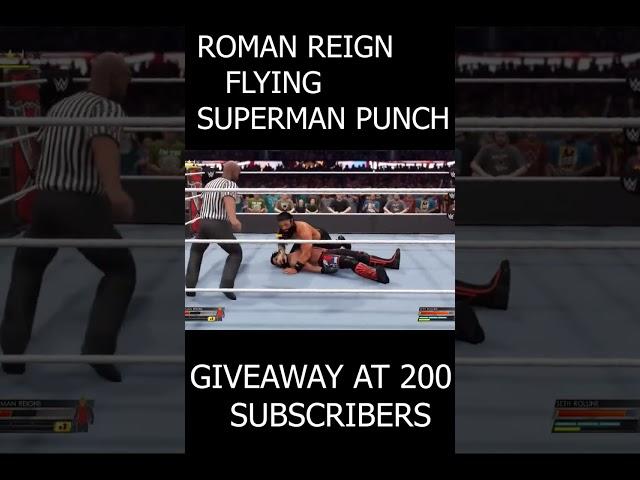 Roman Reign Flying Superman Punch  | WWE2K22 | #shorts #wwe2k22 #romanreigns