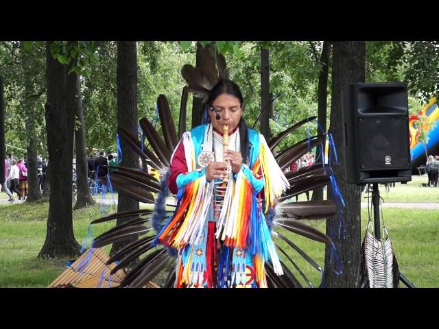 Native American Indian lights up! Nadamanda. Day of the city of Pushkin.