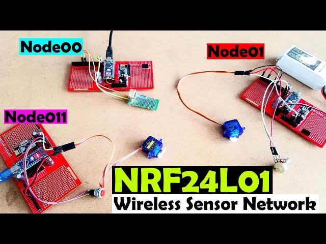 Arduino NRF24L01 based Wireless Sensor Network, Multiple NRF24L01 Modules, Wireless Sensor Node