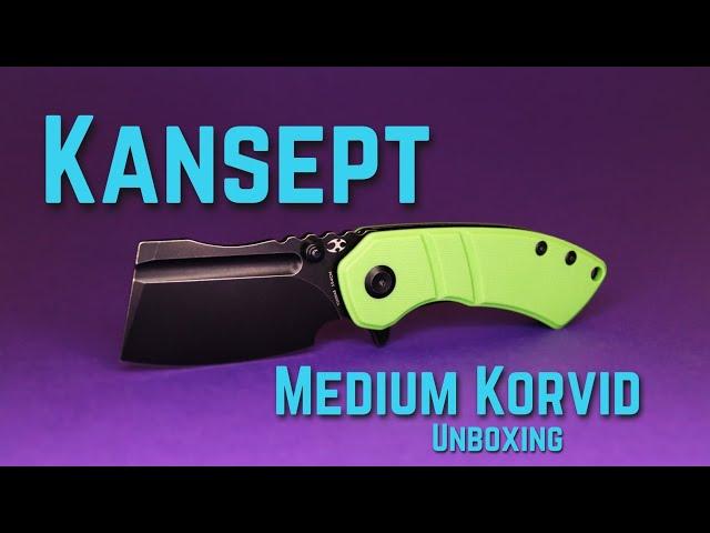 Unboxing The Kansept Medium Korvid Pocket Knife! #green