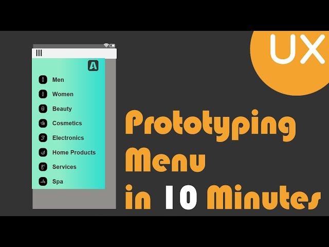 Prototyping Menu in 10 minutes | Axure RP 8