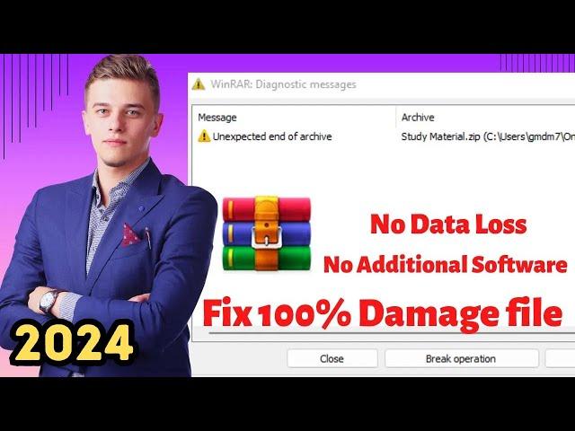 How to fix Damage or Corrupted RAR / ZIP file | Unexpected end of archive Error