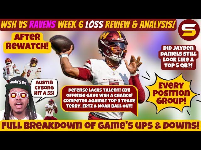 WSH Loses TOUGH GAME to Ravens! Game Review & Analysis! Why WSH Fans Should be Optimistic! +Injuries