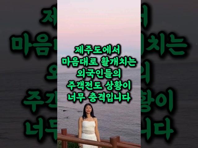 제주도에서 마음대로 활개치는 외국인들의 충격적인 주객전도 상황