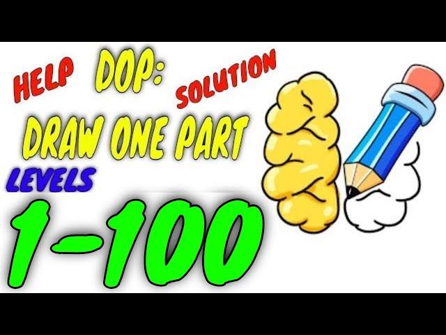 DOP: Draw One Part Levels 1 - 100 Gameplay Walkthrough | Say Games dop