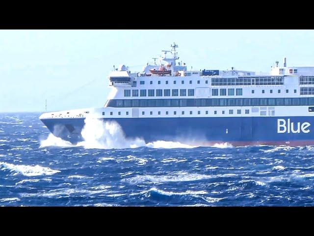 Blue Star Delos in Rough Aegean Sea | Ταξιδεύει “κόντρα” στο αφρισμένο Αιγαίο!