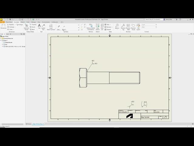 Inventor 2024 What's New - Edge symbol