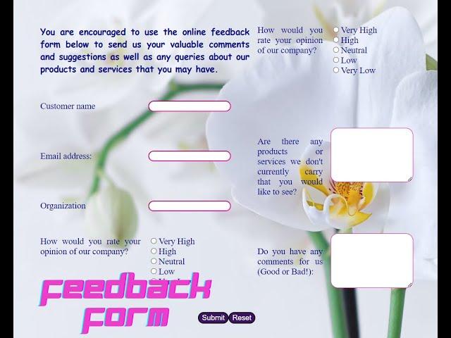 Feedback form using HTML,CSS and JavaScript || Notepad++ (for beginners)