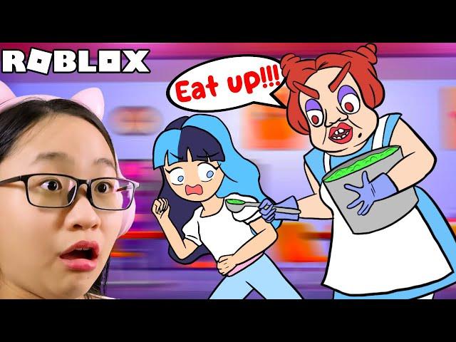 Roblox |  Escape Evil Lunch Lady Obby - Her FOOD is DISGUSTING!!!