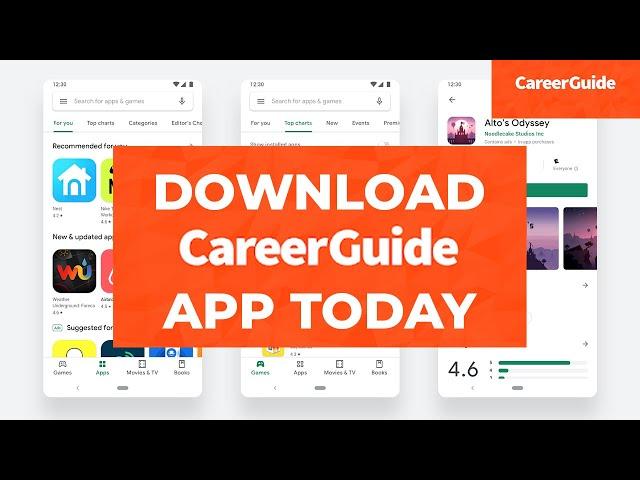 Download CareerGuide.com's App Today (Play Store)