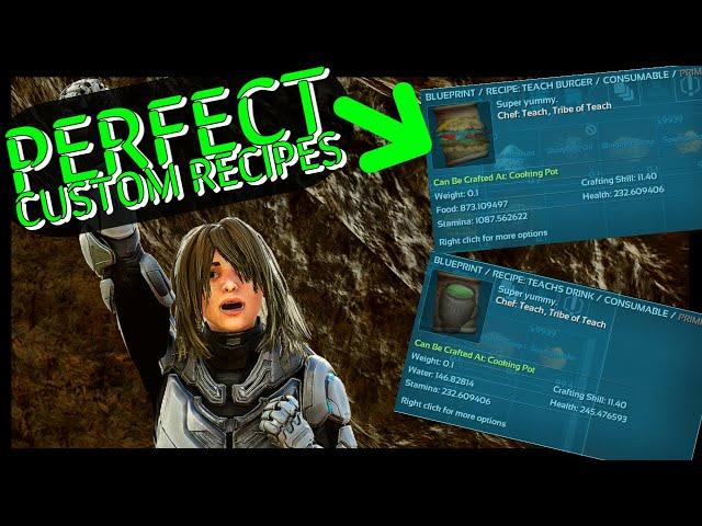 ARK Custom Recipe STATS HACK Guide +800 HEALTH +800 STAM +300 WATER +300 FOOD