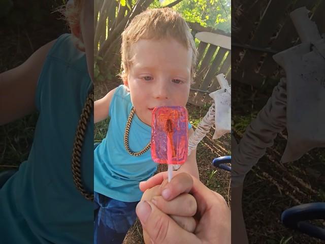 Just eating a scorpion lollipop NBD #familyvlog #kid #fun #candy #scorpions