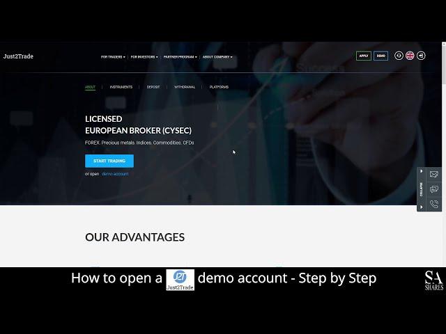 How to Open a Just2Trade Demo Account - A Step By Step Guide for Beginners 