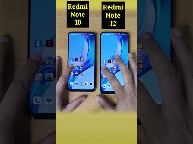 Redmi Note 12 vs Redmi Note 10 Speed Test Comparison | #shorts