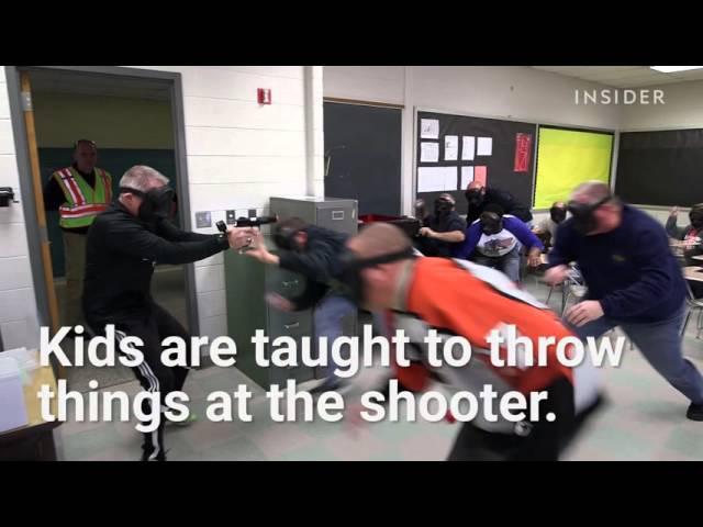 How children are taught to survive school shootings