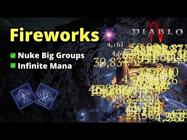 Sorcerer New Fireworks Lightning Endgame Build - Diablo 4