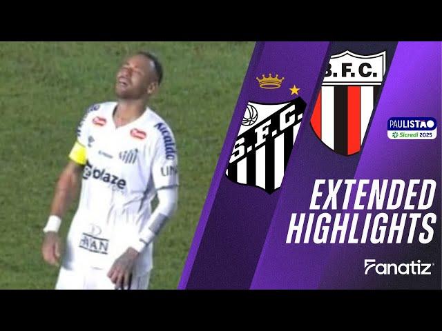 Santos vs. Botafogo 1-1 I Highlights I Debut Neymar | Paulistao 2025