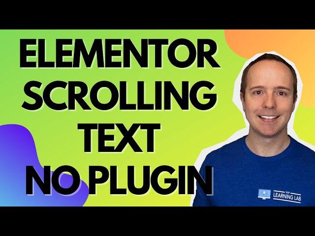 How To Create Scrolling Text In Elementor Without A Plugin - Marquee In Elementor - News Ticker