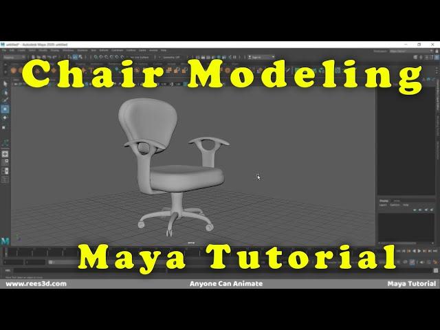 Maya Tutorial [Chair Modeling]  | Rees3D.com