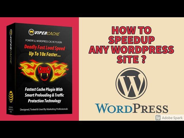 How to Speed up any WordPress Site | Viper Cache Demo Video