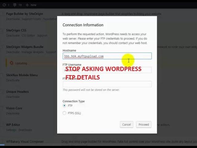 Stop  asking FTP details on WordPress - Wordpress asking for FTP Credentials when update plugins