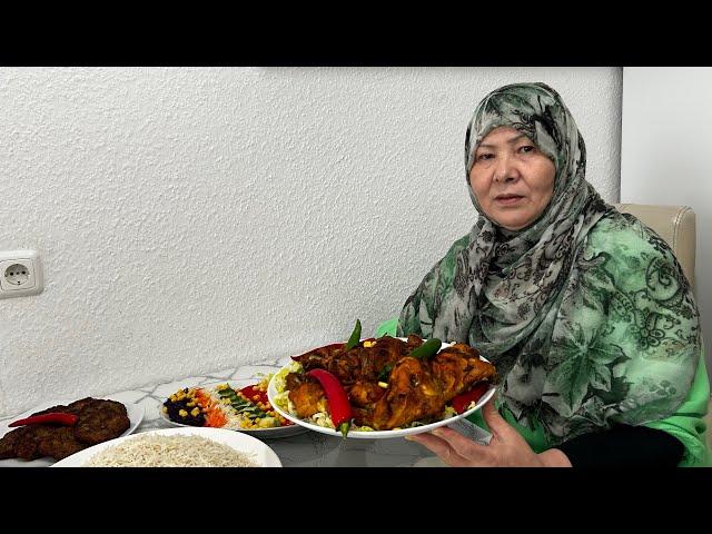 Teaching chicken meat in dash with rice (Recipe) آموزش گوشت مرغ در داش با برنج