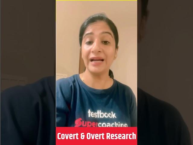 UGC NET Paper 1 | Covert & Overt Research | JAM Series 2023 | UGC NET Paper 1 Revision
