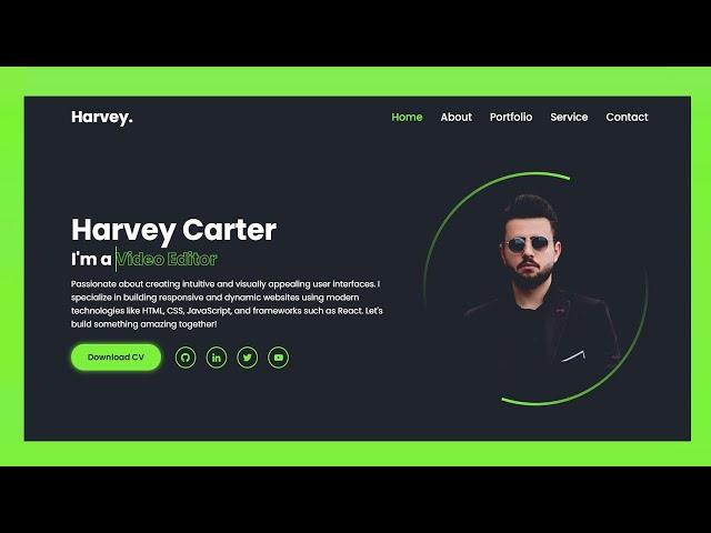 Create A Portfolio Website Using HTML & CSS Only