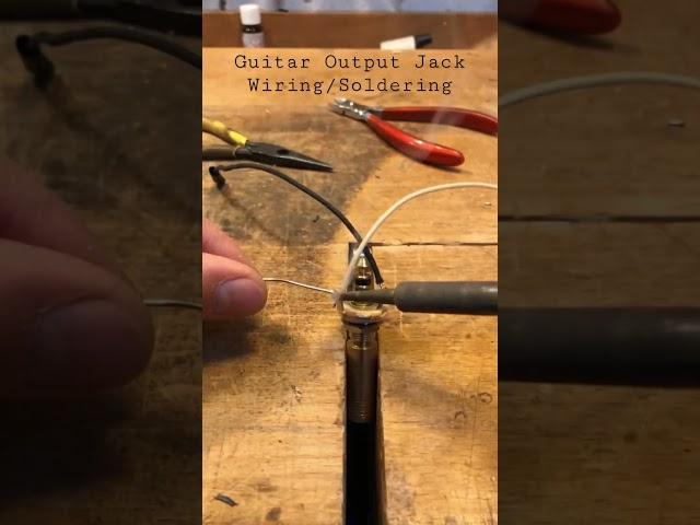 Guitar Output Jack soldering Luthier Workshop Skills #shorts #guitar #asmr #electronic #skills