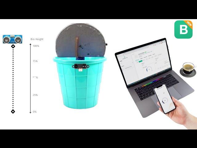 Smart Dustbin with New Blynk2.0 IoT App using ESP32 | Smart Garbage Bin using BlynkEdgent Method