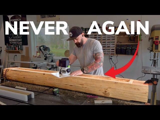 Monster Hand Hewn Mantel Makes EPIC Fireplace Statement