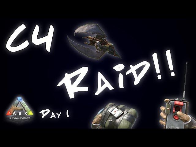 Ark: C4 Raid!!! 1 v 2 Base Wipe! Day 1 Elite Ark PvP