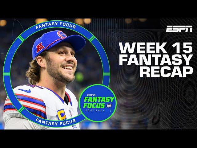 Week 15 Fantasy Recap + Studs and Duds | Fantasy Focus 