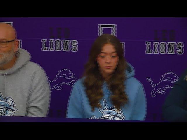 Leo softball senior Carley Funk signing day interview with St. Johns River Community College 12/9/20