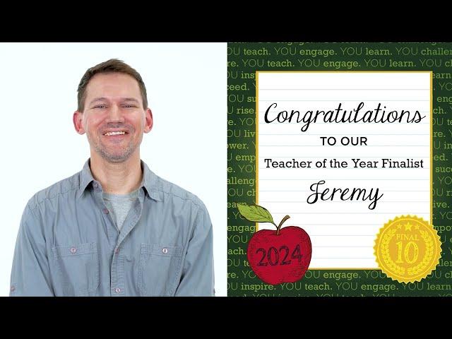 Teacher of the Year Finalist | Jeremy Hoffman