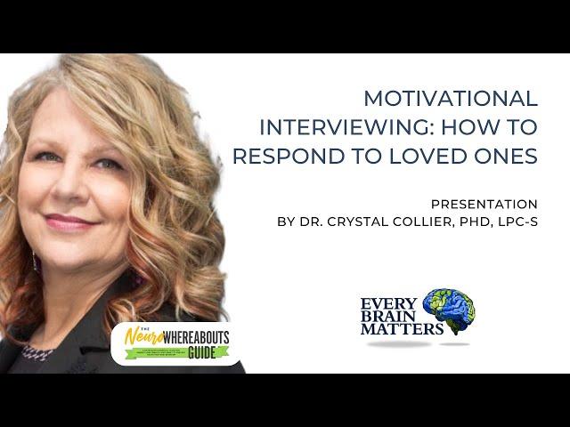 Motivational Interviewing: How to Respond to Loved Ones – Dr. Crystal Collier, PHD, LPC-S