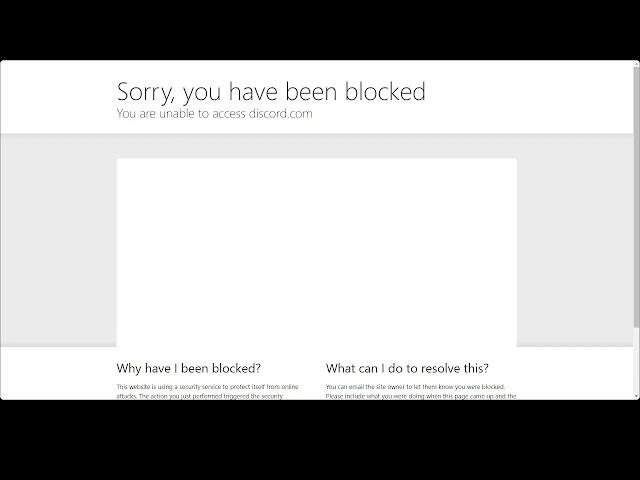 Discord fix this fast (Sorry, you have been blocked)