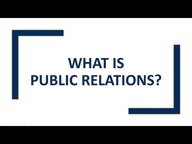 What Is Public Relations?