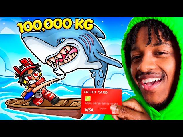 Spending $100,000 To Catch The BIGGEST SHARK In Roblox Fisch!