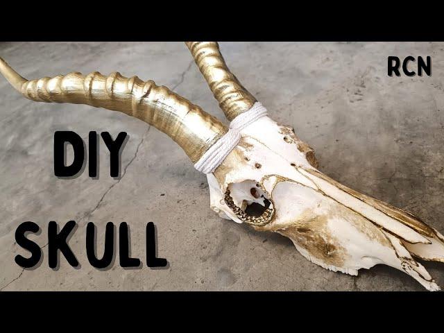 DIY Skull | Gold Skull Art Tutorial | Skull Art DIY #skull #skullart