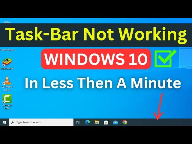 How To Fix Taskbar Not Working In Windows 10 | Windows Taskbar Not Working Problem (Easy Way)