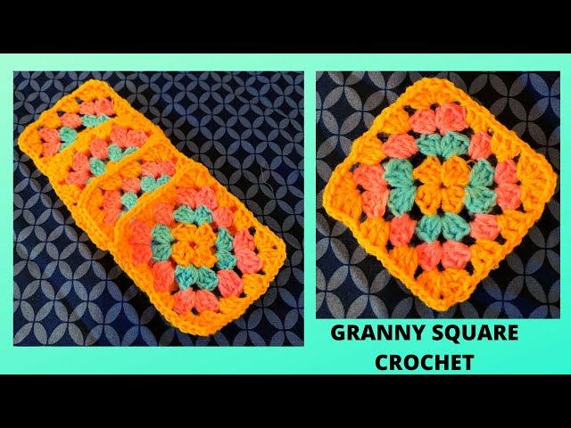 How To Crochet A Solid Granny Square | GRANNY SQUARE crochet | Easy GRANNY SQUARE CROCHET