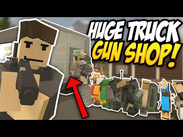 HUGE TRUCK GUN SHOP - Unturned Mobile Shop | So Many Customers!