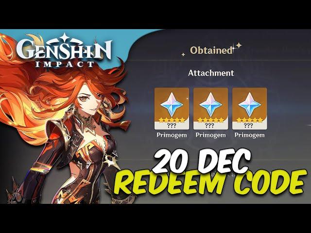 20 December New Redeem Code Genshin Impact 5.3 How to Redeem Code Genshin Impact 5.3