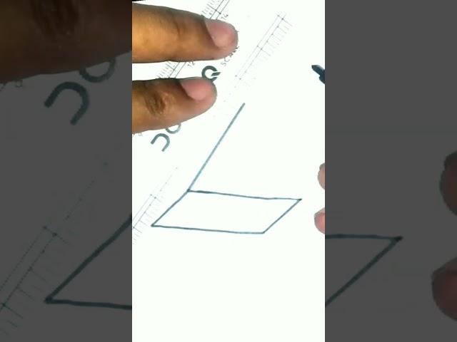 How to draw rectangular pyramid #drawing #3ddrawing