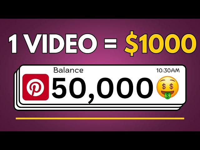 Earn $1,000/Week by Simply Copying & Pasting Videos on Pinterest