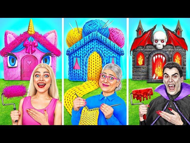 One Colored House Challenge with Vampire | Funny Moments by Multi DO Smile