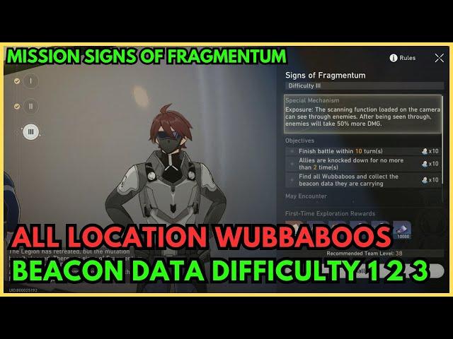 ALL LOCATION WUBBABOOS BEACON DATA DIFFICULTY 1 2 3